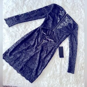 *NWT* BEBE celia open back lace mini dress size medium